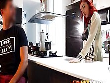 Real amateur colombian redhead with big boobs needs to be put in her place and FUCKED by her boss