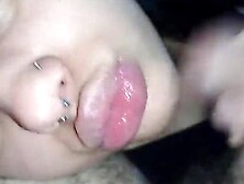 Rei da Safadeza Covers Her Big Lips With Cum - Blowjob & Creampie Compilation