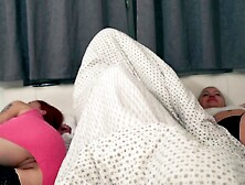 Step Sis and step Mama share my daybed, double Anal widen!