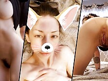 Little Brunette Girl Masturbate while Posting Snapchat Nudes!