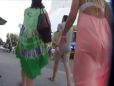 Lovely Wiggle In A Long Pink Dress