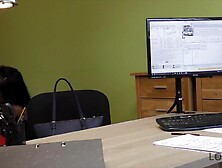 loan4k.  Cutie dark hair Hottie has no choice so why undresses