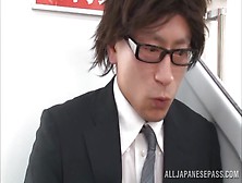 Megu Hazuki stimulating Asian teen in a short skirt is creamed (18+)