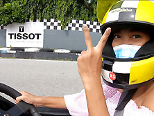 Cute Thai Amateur Teen 18+ Girlfriend Go Karting And Recorded On Video After