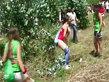 ,  Public,  Pee During The Festival In Spain