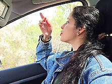 fucking beautiful brunette in exchange for taking her in my car HOT delicious feet