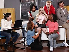 Spicy double penetration with a cum-loving schoolgirl Haley Spades