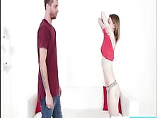 Pale petite Catarina Petrov hot missionary sex with str