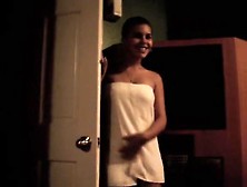 Showing off and sucking on a boner