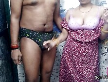 Indian Desi Bhabhi giving hand-job.  Husband jizz on her cute blue panty.  Sperm on panty.