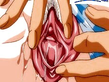 Anime chick blowing fat stiff dick