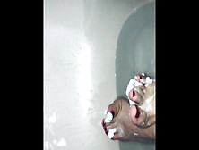 Mistress Andrea Parker's Feet Take A Bath