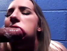 Busty whore gets dominated and showered with a huge cumload