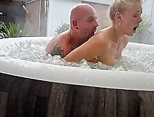 Intimate And Passionate Fun And Play In An Outdoor Jacuzzi