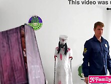 Lalin girl stepsis got inside a coffin on Halloween to surprize stepbro