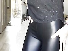 Solo Masturbation Bimbos Into Pvc Leggings On Webcam