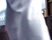 Pedestrian girl upskirt