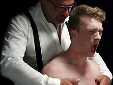 Perverted Middle-Aged Gentleman Restrained The Twink And Started Playing Kinky Games With His Ass