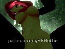Red Riding Hood Face Fucks you in Forest Waterfall Outdoor Nature Wet Twat Scarf POINT OF VIEW Lap Dance