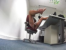 Jerk And Cum In Office Nylon Tranny Hard