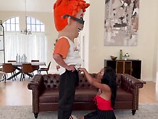 I Pound Munro Blaxxx’s Bald Slit in Doggy position for Cumshots Live!