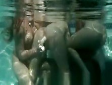 Lesbian Pool Hotties Use Toy In Pool