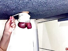 Gf Ties Penis With Nuts On Milking Board