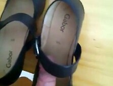 Masturbation and cum with shoes Mary Janes Gabor