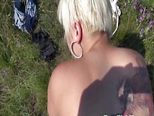 Pulled Blonde Euro Skank Outdoor Pov Bang