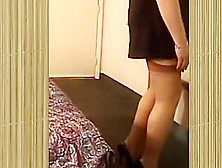 Crossdresser Playing To Camera