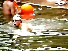 Chinese Muscle Daddy Naked Swimming At Lake 02