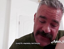 Tiny Brunette hair Teen Gets Coarse Anal from JEALOUS Stepdad