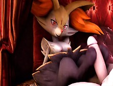 Pokemon Braixen Footjob