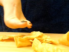 ASMR Crush Chips Barefoot Toes Soles