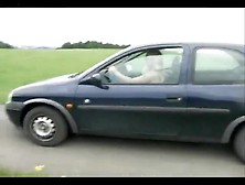 Girl Shitting Standing Near The Black Car - Pooping And Piss