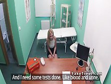 Blonde Masturbates In Doctors Bathroom