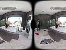 VR Bangers: Youthful Neighbors Trio Sex with Virgin Student FFM Oral job in a Bubble Baths - VR Porn