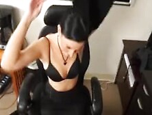 Sexy milf handjob at the office