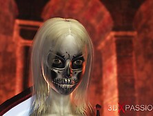 Hel goddess of the death.  3d dickgirl fucks a sexy girl in the dark castle