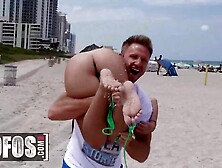 MOFOS - Ria Rox And Cleo Vixen Get Nude While Playing Beach Volley,  Then Share A Pair Of Pricks