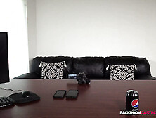 Backroom Casting Couch - 21yo Waitress Bella Eats That Jizz!