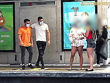 Meeting 2 CHARMING BUTT Babes At Bus Stop Ends In Incredible FOURSOME Back Home