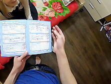 Brother Punished Fine Fresh Schoolgirl Sister For Bad Studies | POINT OF VIEW & English Subtitles