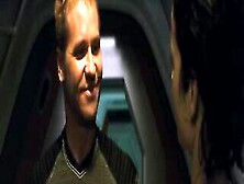 Carrie Anne Moss shows off hard pokey nipples