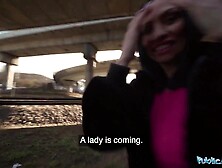 Public Agent Concupiscent Italian mother I'd like to fuck orgasms in public and gives great outdoor blow job