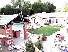 Thick black stepmom Osa Love throats white cock in messiest BJ ever