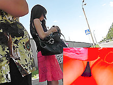 Nice upskirt (fake) pussy pics under cute a-line skirt