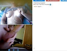 Cumshot On Webcam For Cute German Girl