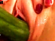 Ivi Rein destroys her vagina and rear-end with a fully vegan cucumber CAM4