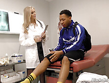 Aroused MILF doctor craves young black's huge dick for some naughty fun